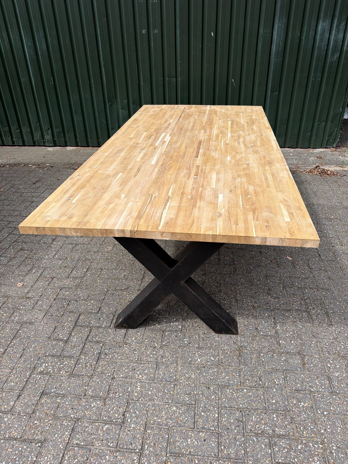 Nog te maken eiken tafel / deur / picknicktafel 2.50x1.20, Ophalen, 100 tot 150 cm, Vijf personen of meer, Rechthoekig