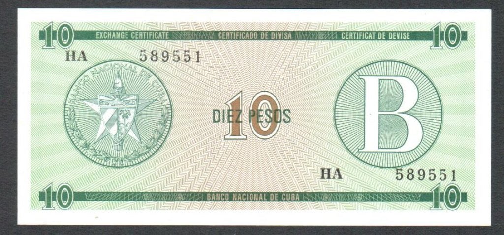 Bankbiljet - Cuba 10 Peso B 1985 UNC, Ophalen of Verzenden, Midden-Amerika, Los biljet