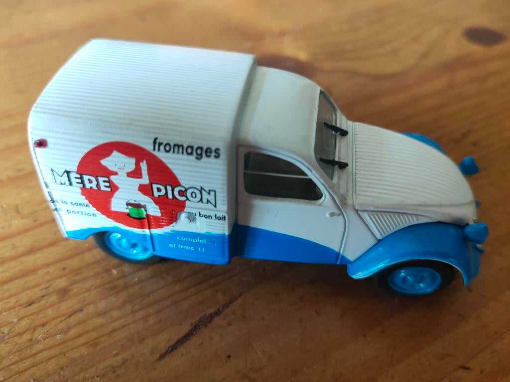 Citroën 2CV Azu 1:43 Norev nr41, Hobby en Vrije tijd, Modelauto's | 1:43, Ophalen of Verzenden, Gebruikt, Auto, Norev