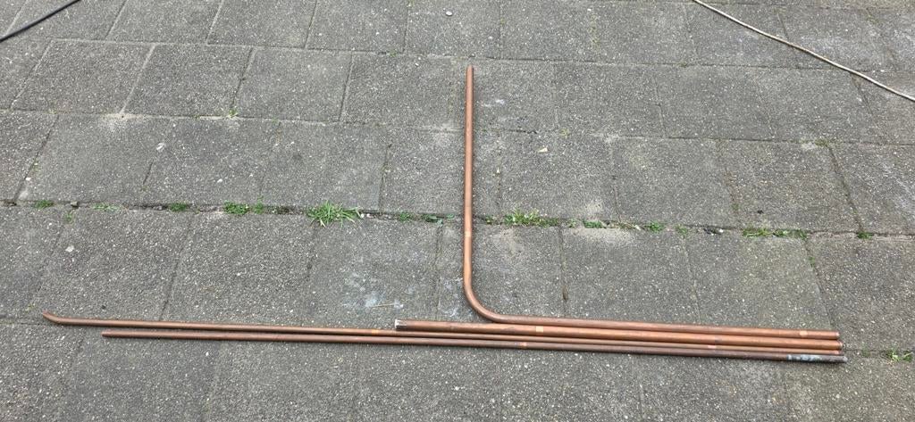 Koperen buizen - diverse maten en lengtes, Doe-het-zelf en Verbouw, Buizen en Afvoer, Ophalen, Overige materialen, Gebruikt, 2 tot 4 meter