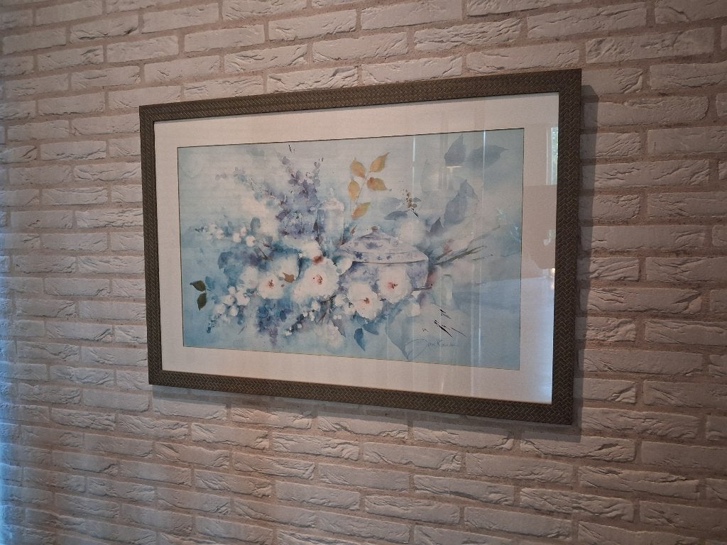 AQUAREL SCHILDERIJ, Antiek en Kunst, Ophalen, Origineel werk, Aquarel, Bloemen
