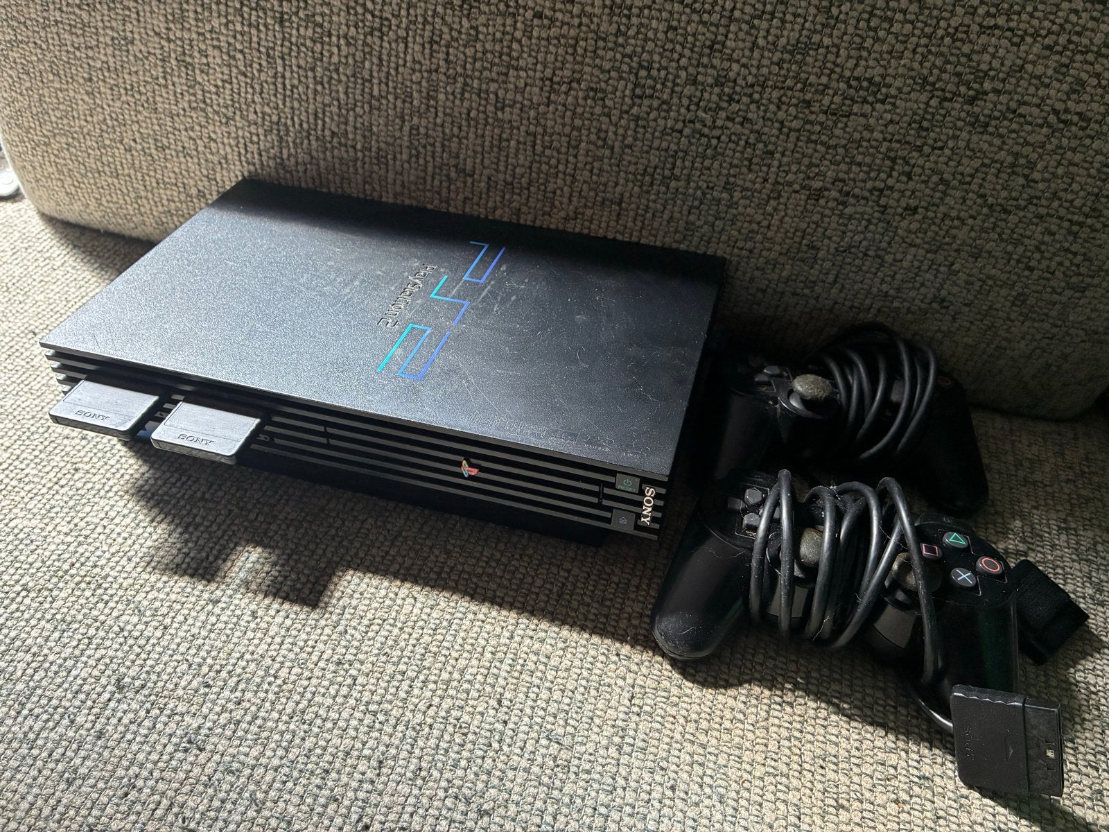 Sony PlayStation 2 (PS2) met 2 controllers, Ophalen, Gebruikt, Met 2 controllers, Phat