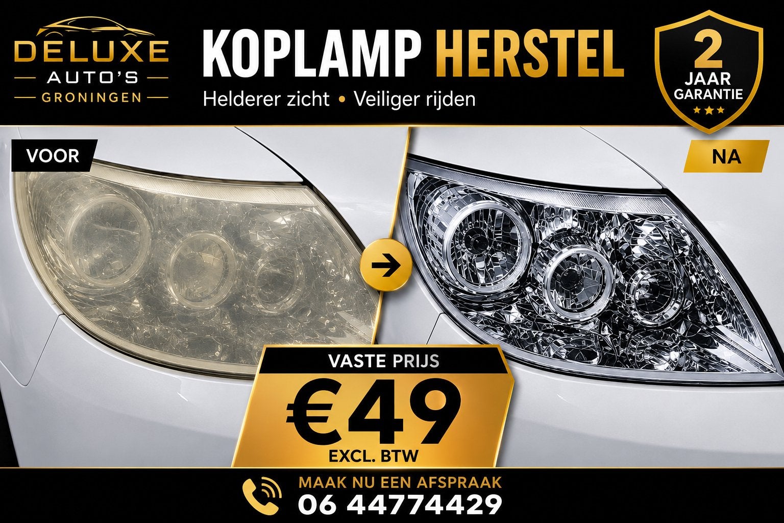 Koplamp Herstel Groningen, Krasverwijdering
