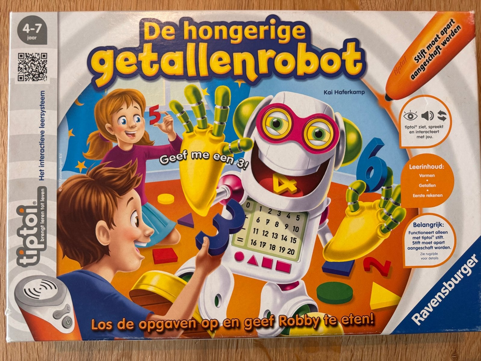 Tiptoi De Hongerige Getallenrobot (mist 1 kaartje), Kinderen en Baby's, Ophalen of Verzenden, Gebruikt, Rekenen