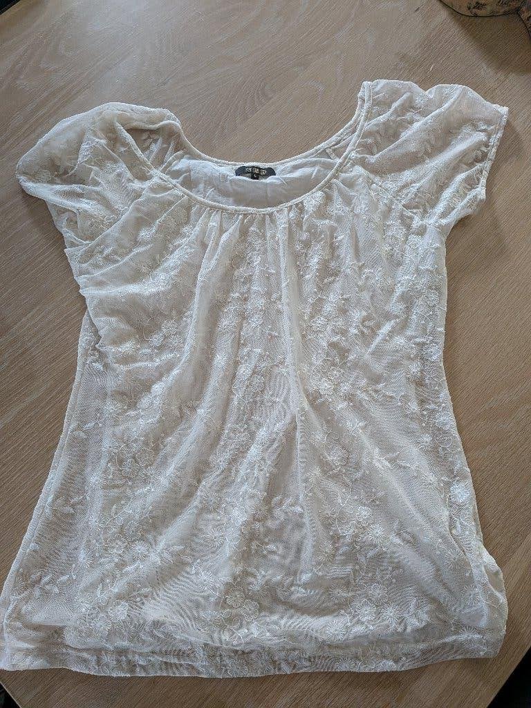shirt maat L creme, Beige, Maat 42/44 (L), Ophalen of Verzenden, Zo goed als nieuw
