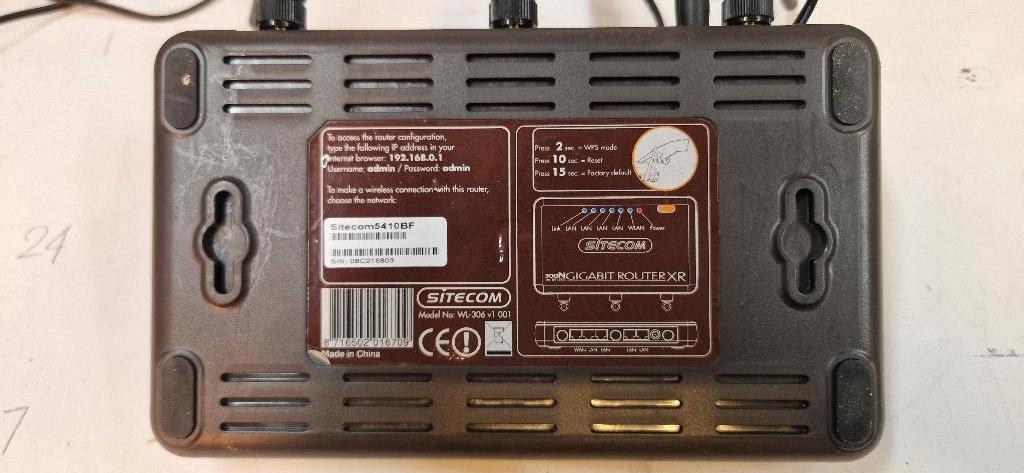 Sitecom  wifi router, Ophalen of Verzenden, Gebruikt, Sitecom
