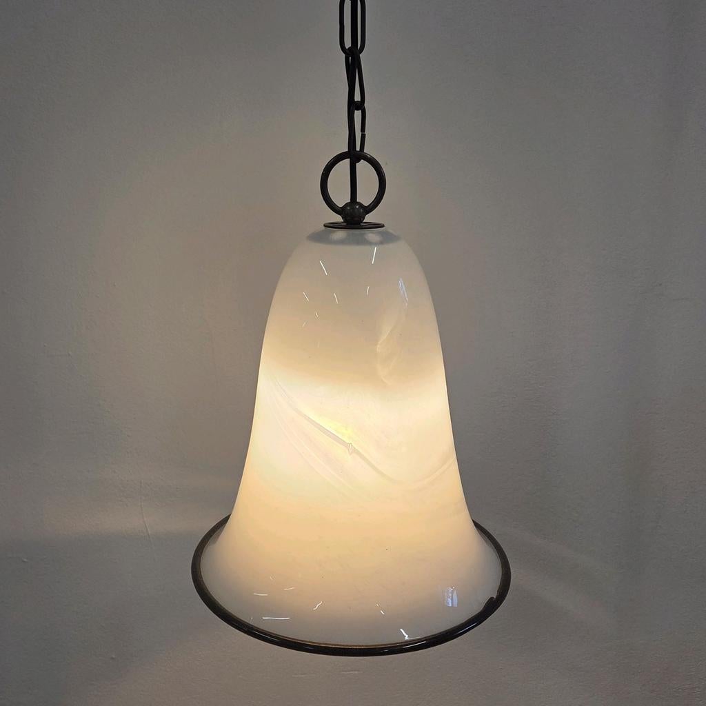 Mid Century modern Barovier & Toso Pendant Lamp Hanglamp 70s, Ophalen, Zo goed als nieuw, Glas, Mid Century modern