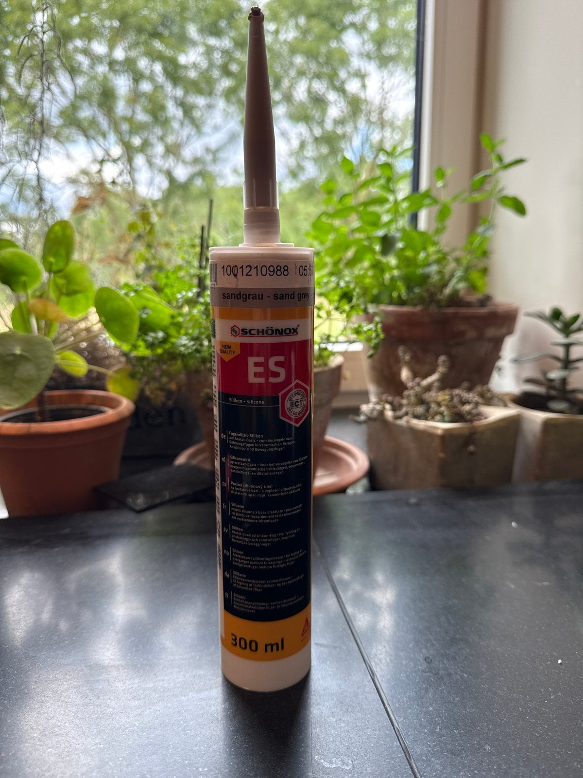 SCHÖNOX ES siliconenkit zandgrijs 300 ml, Overige materialen, Nieuw, 15 m² of meer, Ophalen