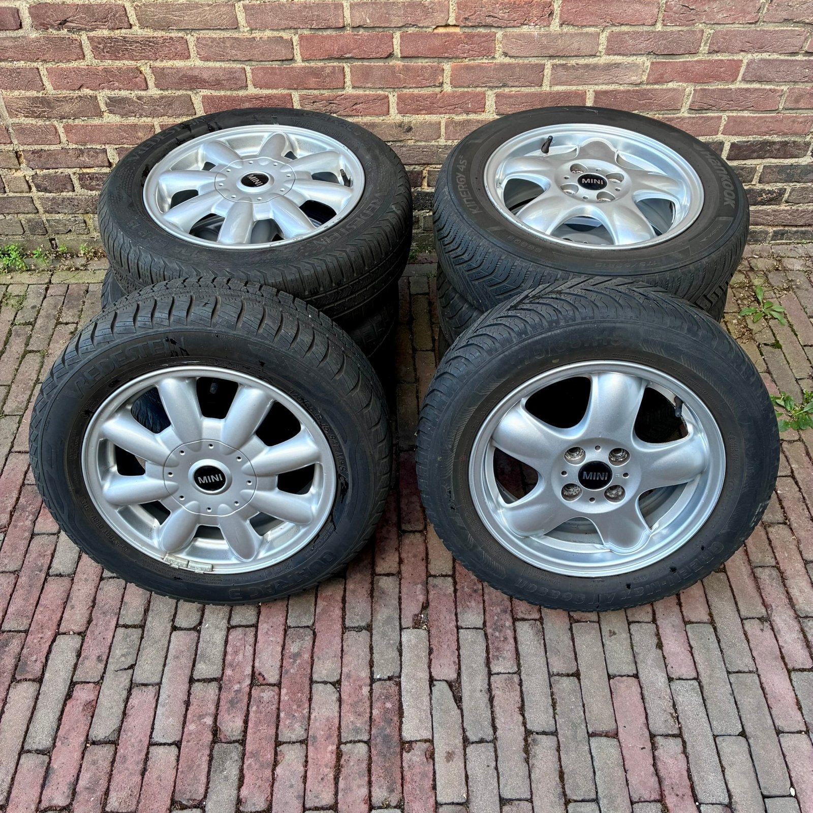 Mini velgen R82 & R100, 15 inch, 4x100, ET45, 175/65 R15, Auto-onderdelen, Ophalen, Gebruikt, 15 inch, 175 mm