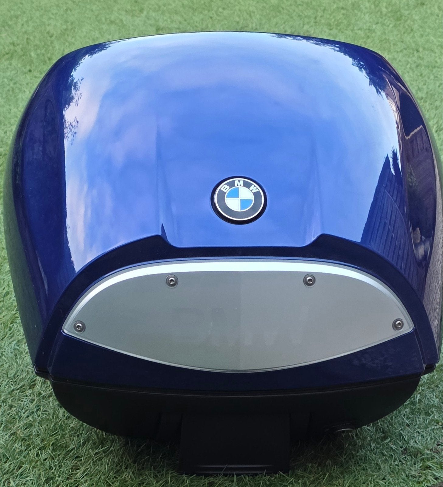 BMW Topkoffer 28 liter - Glanzend Blauw - Zo goed als nieuw, Motoren, Ophalen, Zo goed als nieuw