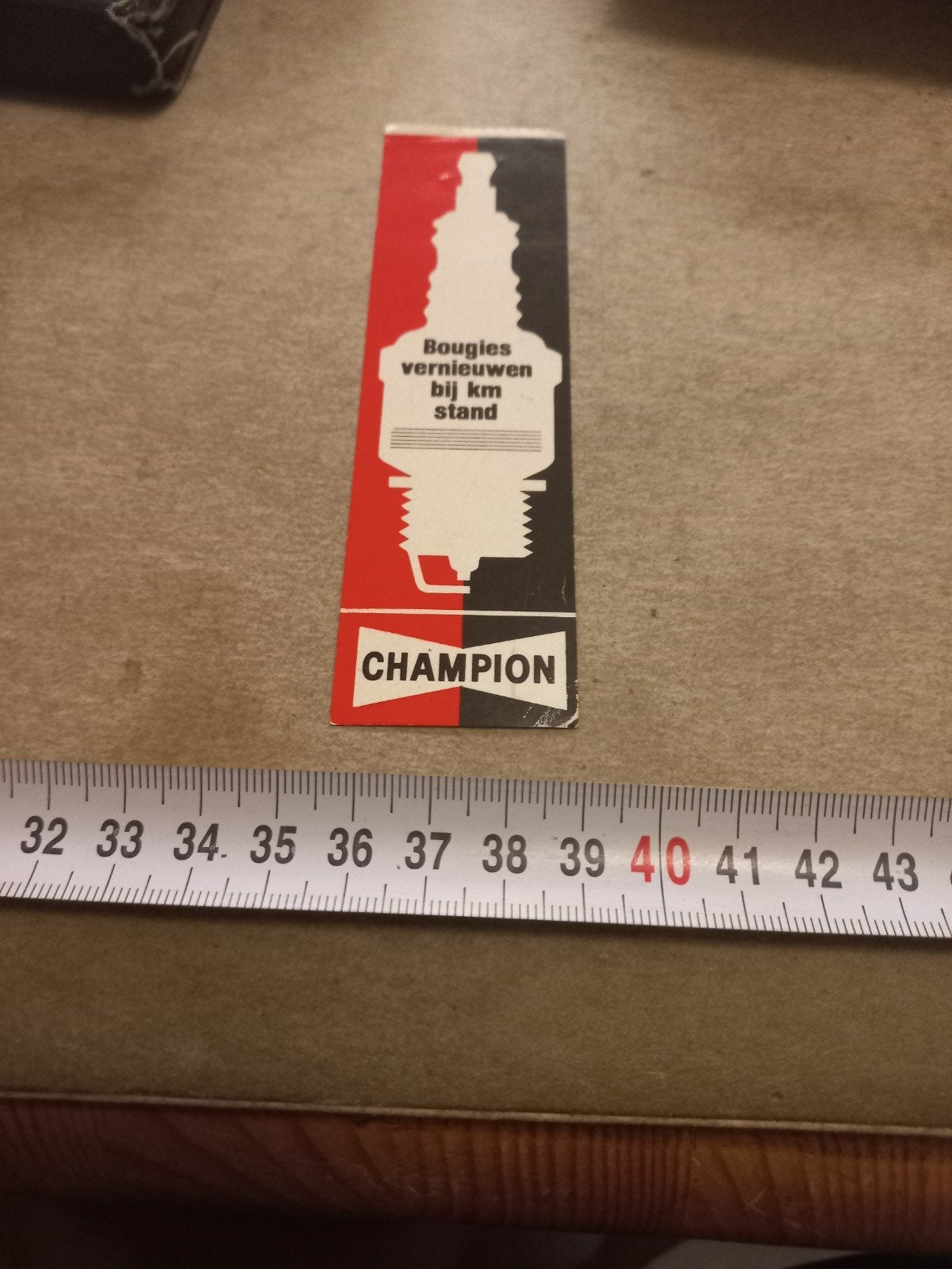 Vintage Champion Bougies Vernieuwen Sticker, Verzamelen, Ophalen of Verzenden, Gebruikt