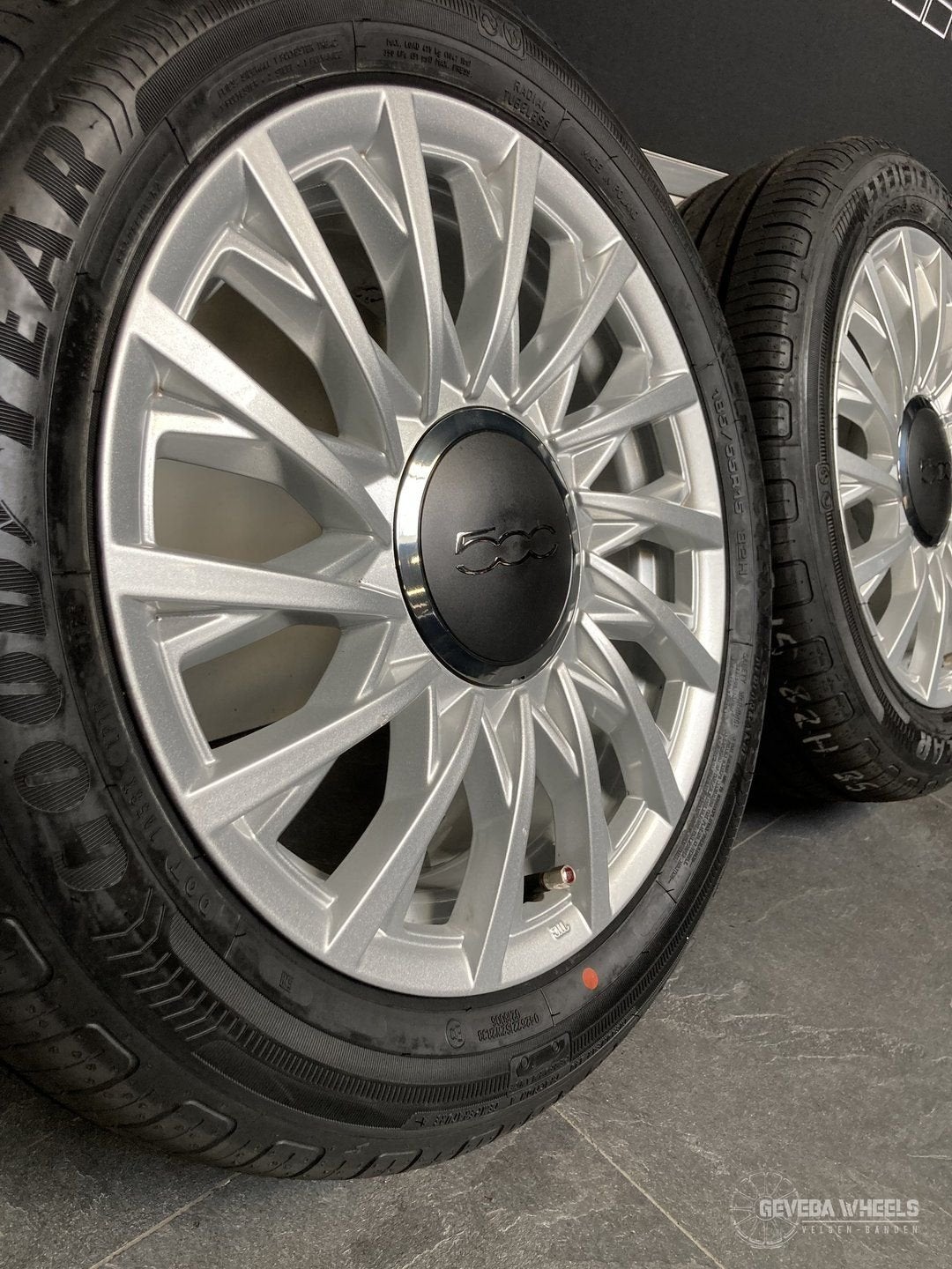 15” originel Fiat 500 velgen + banden 4x98 185/55/15 5202775, Auto-onderdelen, Banden en Velgen, Gebruikt, 15 inch, -, -