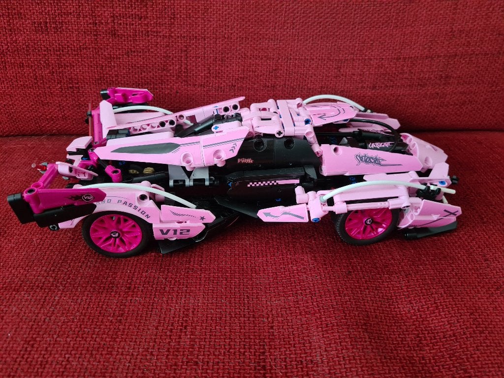 Bouwset roze racewagen lepin, Ophalen of Verzenden