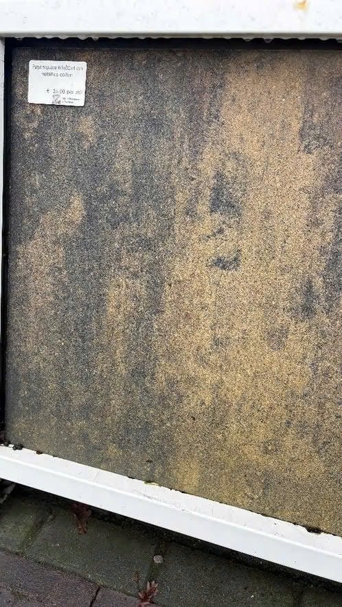Terrastegel, patio square Metallica corten 60x60x4, Nieuw, Ophalen of Verzenden, 10 m² of meer, Beton