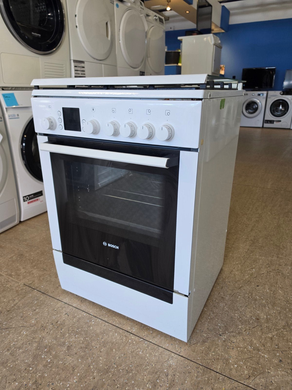 Bosch 4 pits gasfornuis | Hete lucht oven | Gratis thuis 🚚✅, Bosch, Jirnsum, 60 cm of meer, Zo goed als nieuw
