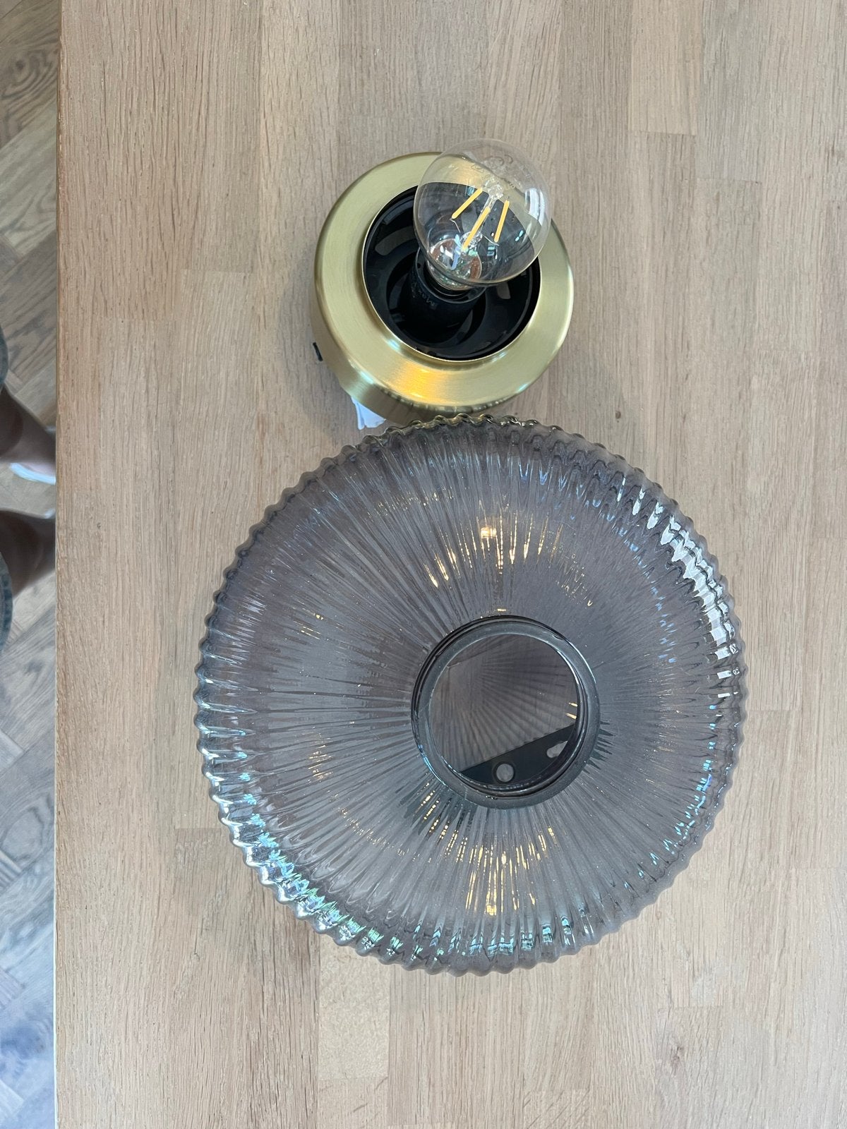 IKEA Solklint plafondlamp - Nieuw zonder doos, Grijs, Nieuw, Glas, Ophalen of Verzenden