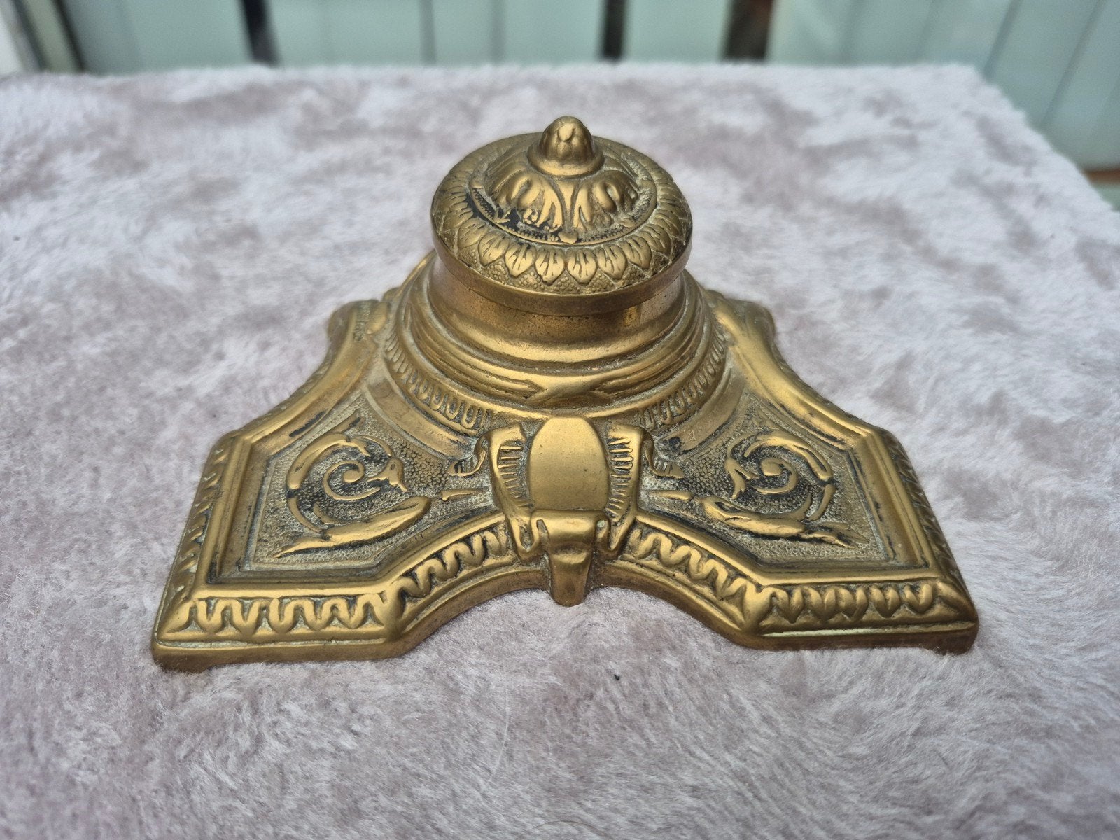Antieke Koperen/Messing Inktpot - Art Nouveau Stijl, Antiek en Kunst, Antiek | Koper en Brons, Ophalen of Verzenden