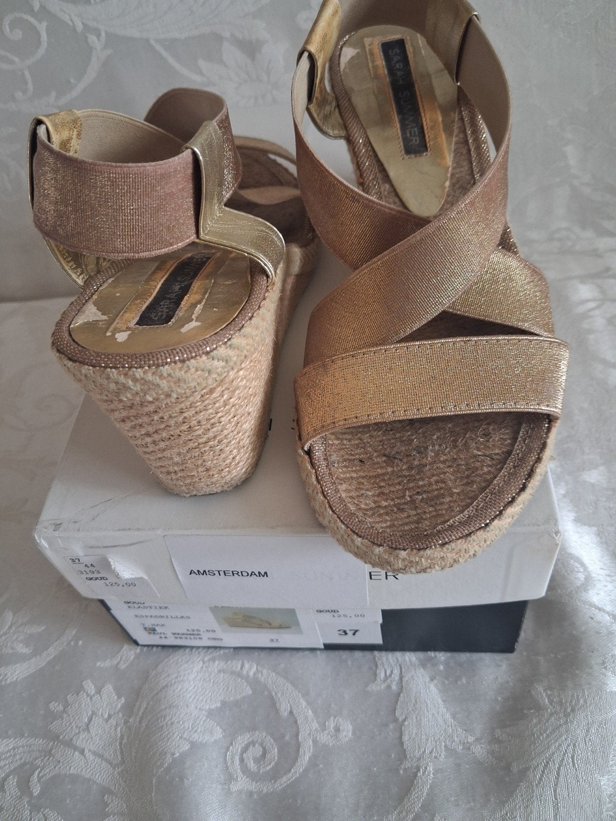 SARAH SUMMER SANDALET 37 espadrilles !!, Verzenden, Zo goed als nieuw, Sneakers of Gympen