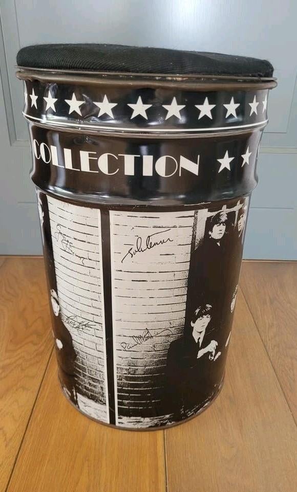 Vintage The Beatles Zitblik / Opbergblik - jaren 70, Vintage, Ophalen of Verzenden, Metaal, Gebruikt