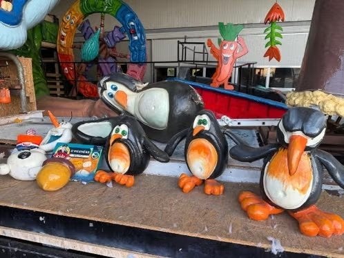 Carnavalswagen poppen thema winter, Ophalen, Gebruikt, Carnaval
