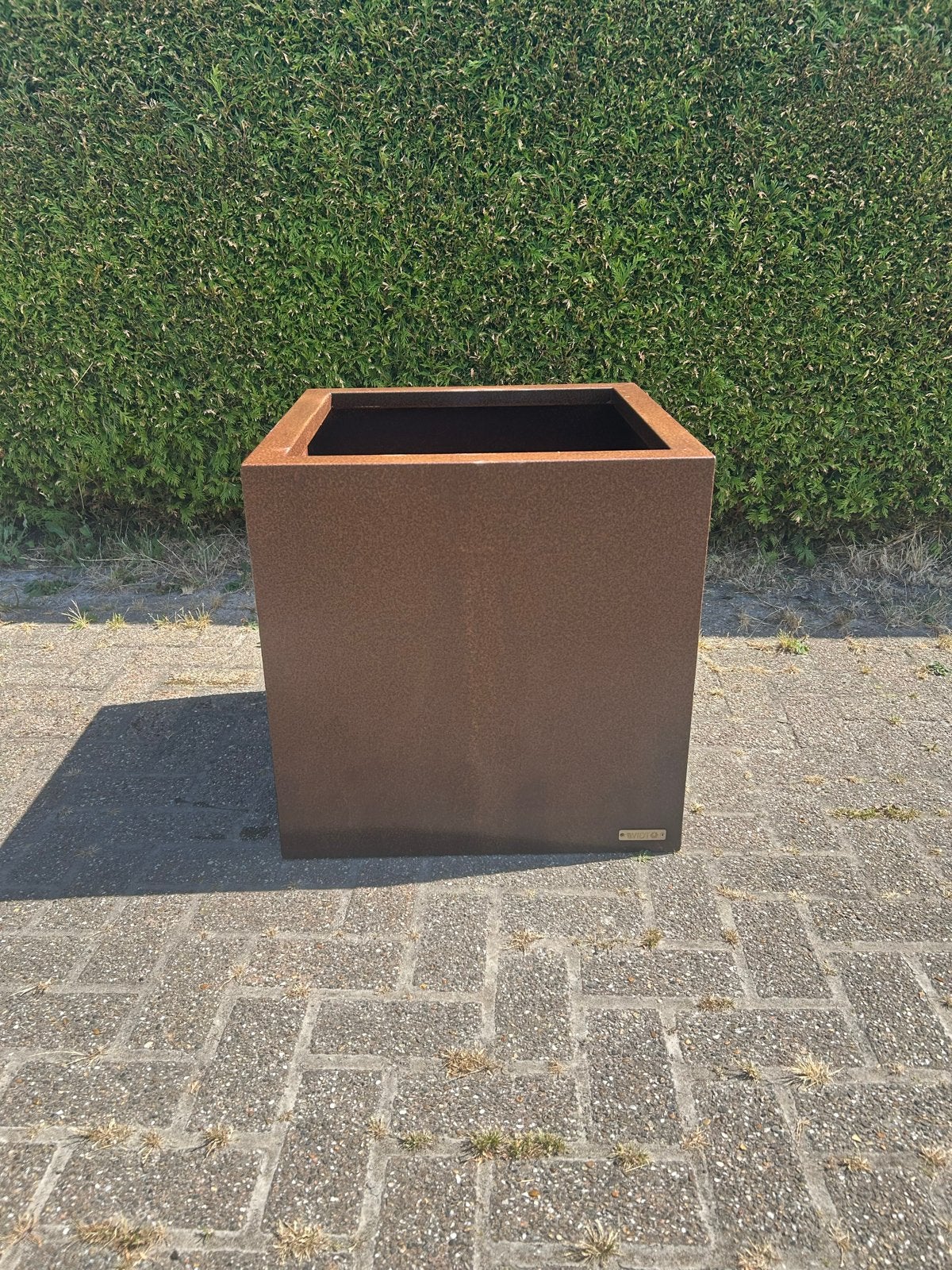 60x60x60 vierkante cortenstaal plantenbak, Tuin en Terras, Ophalen, Gebruikt, Balkon, 40 cm of meer