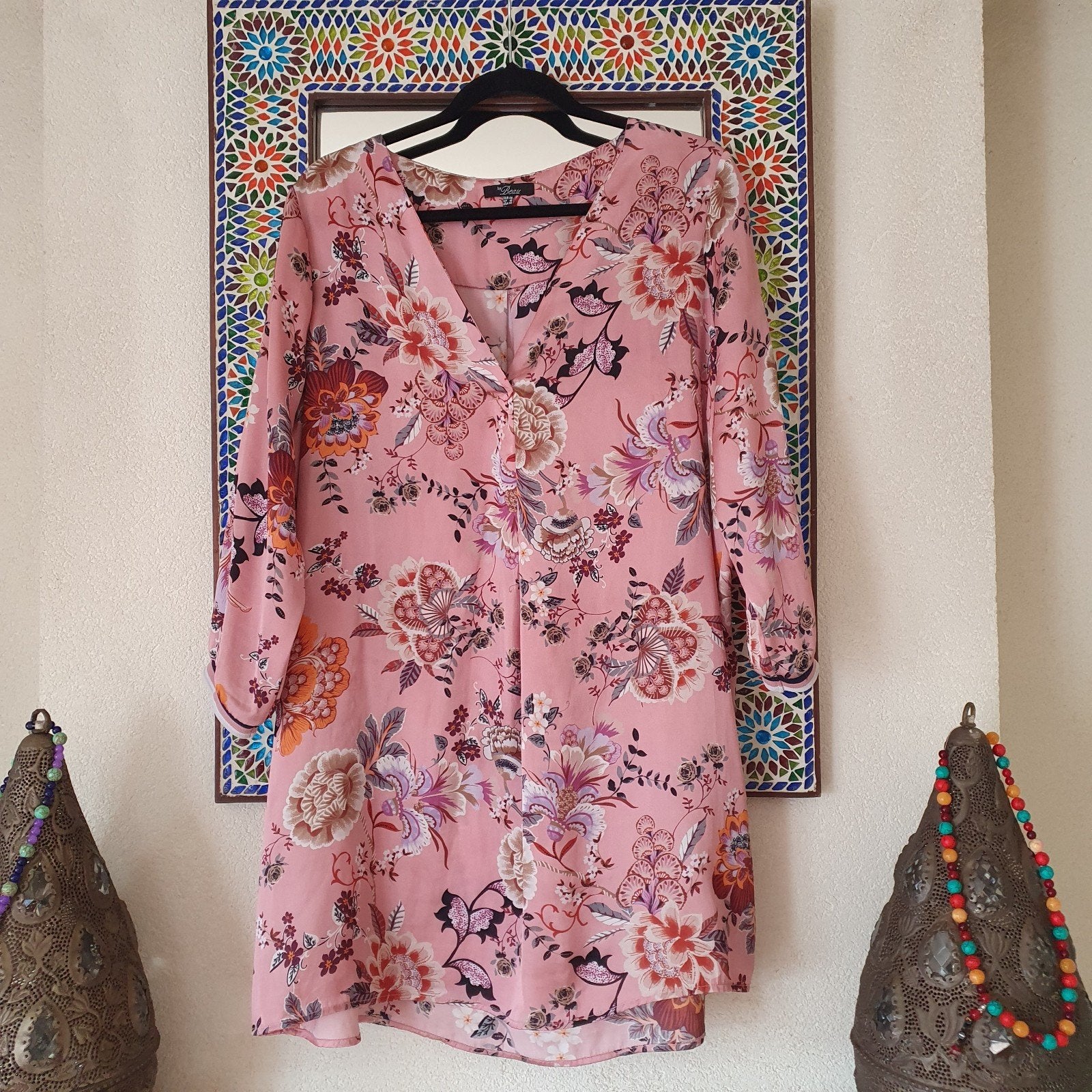 By BEAU prachtige top jurk maat 46 zgan, Ophalen of Verzenden, Zo goed als nieuw, Maat 46/48 (XL) of groter, Onder de knie