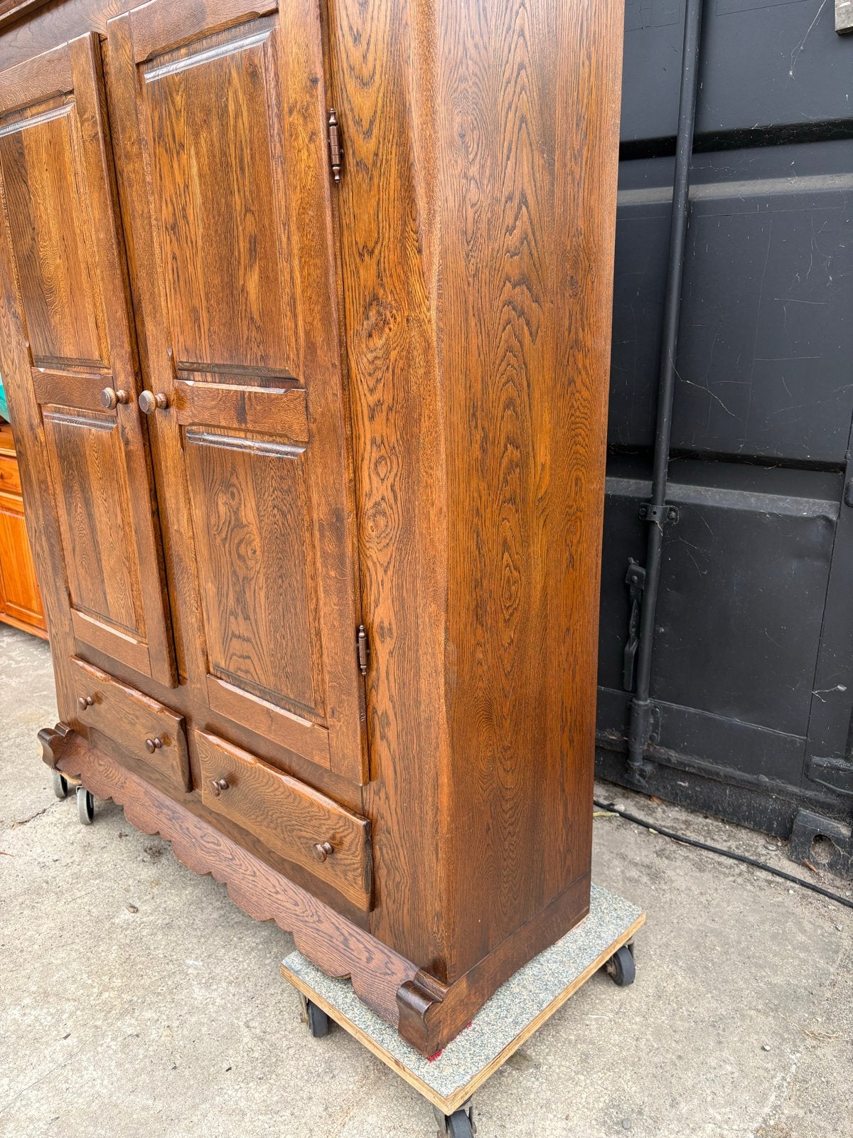 Massieve eiken kast met lades en planken, Ophalen of Verzenden, K, N, J