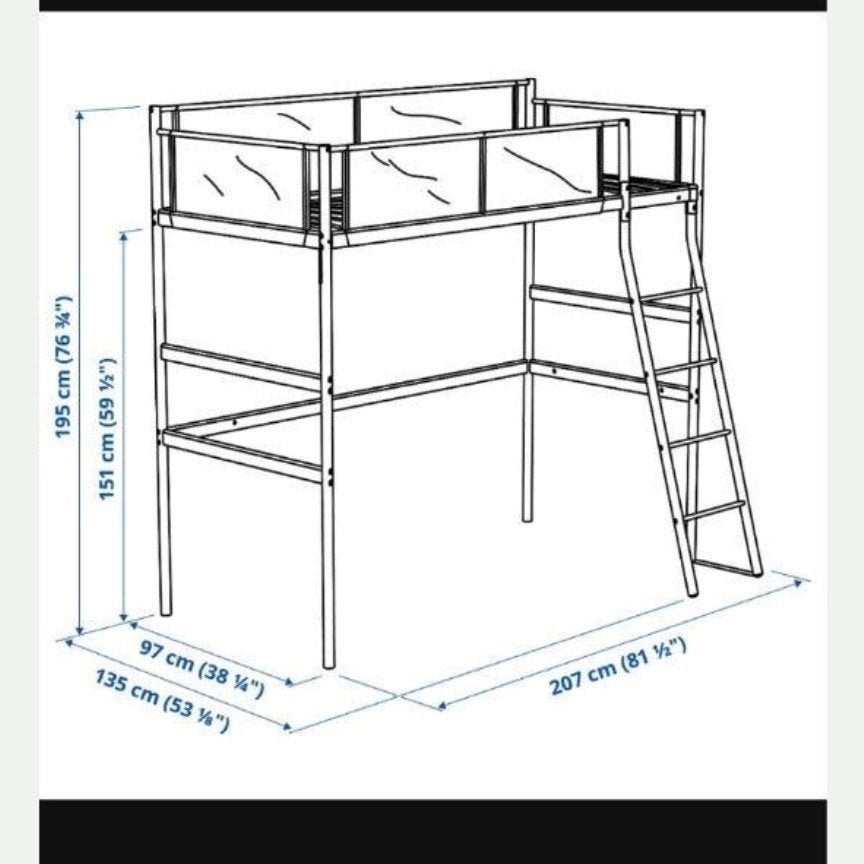 hoog slaper, Ophalen, Eenpersoons, 90 cm, Hoogslaper