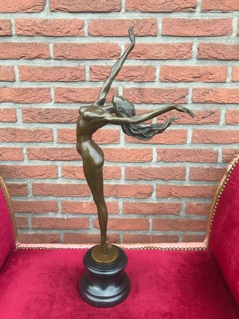 VRIJHEID! groot bronzen prachtbeeld, 65.5 cm hoog!, Ophalen of Verzenden, Brons