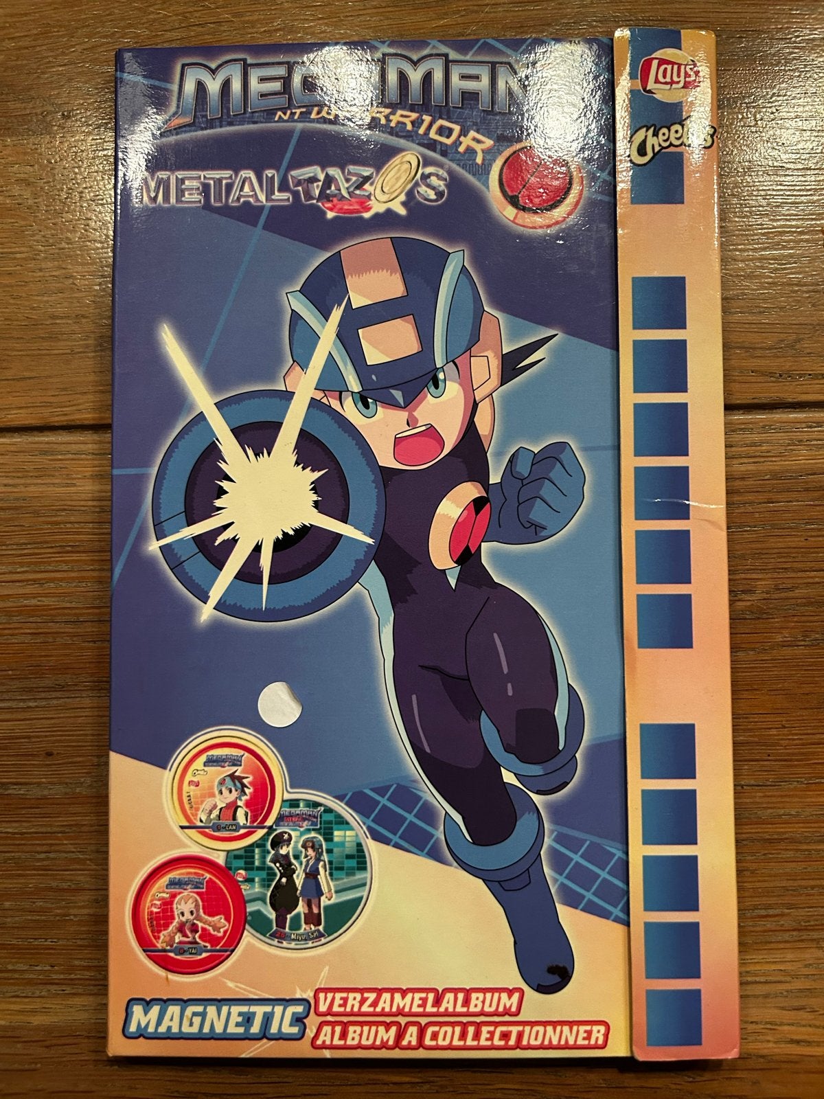 MegaMan NT Warrior Metal Tazos set met verzamelalbum, Ophalen of Verzenden, Zo goed als nieuw