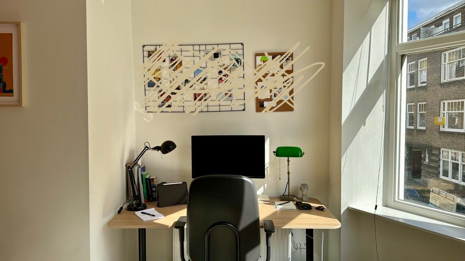 IKEA Bekant Zit-sta bureau 160x80 cm, Ophalen, Zit-sta bureau, Hout, In hoogte verstelbaar