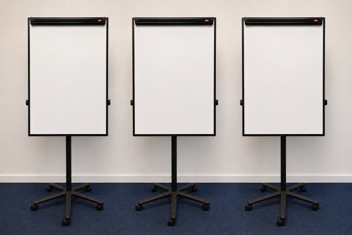 2x Staples Whiteboard met Wieltjes | Inklapbaar, Verrijdbaar