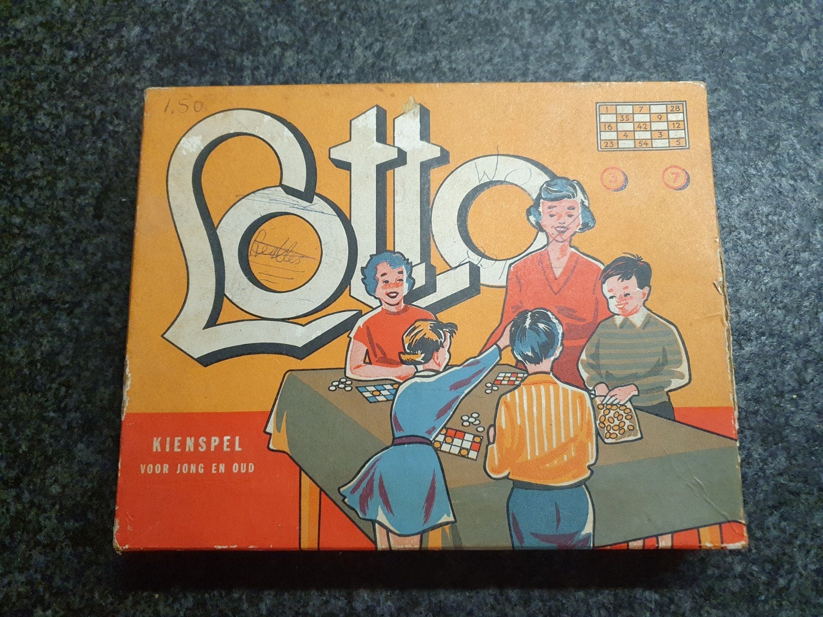 Lotto/bingo/kienspel jaren 50, Ophalen of Verzenden, Gebruikt