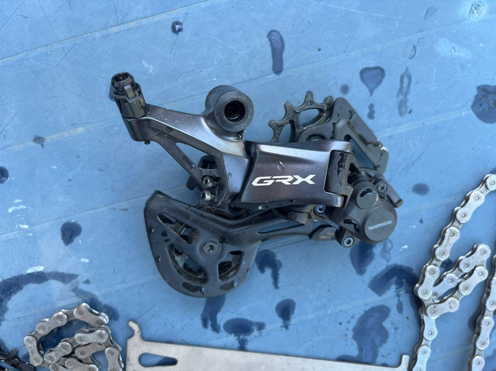 Shimano Grx RD RX 822 GS (Short cage) + chain/cassette, Ophalen of Verzenden, Zo goed als nieuw