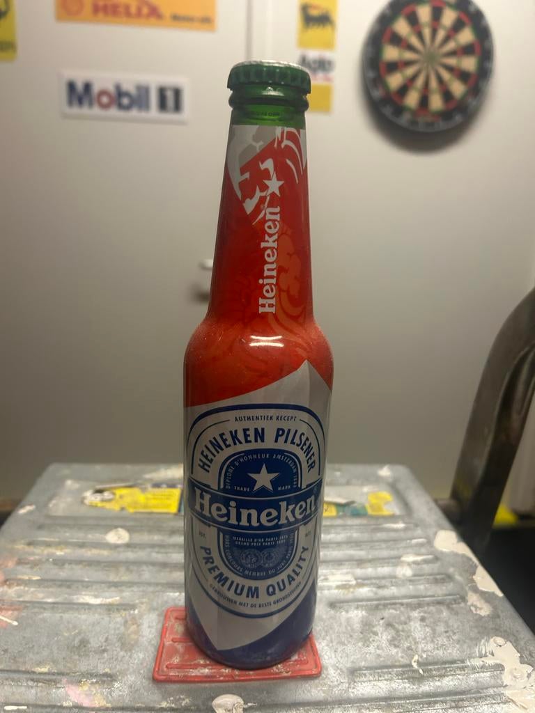 Heineken Pilsener Flesje - Oranje Editie, Verzamelen, Biermerken, Gebruikt, Flesje(s), Heineken, Ophalen