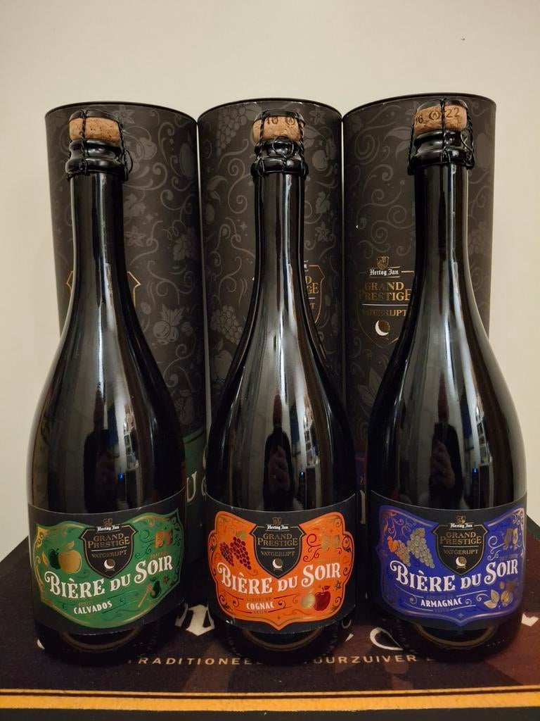 3x Hertog Jan Vatgerijpt 2022 Bière du Soire, Verzamelen, Ophalen of Verzenden, Nieuw, Flesje(s), Hertog Jan