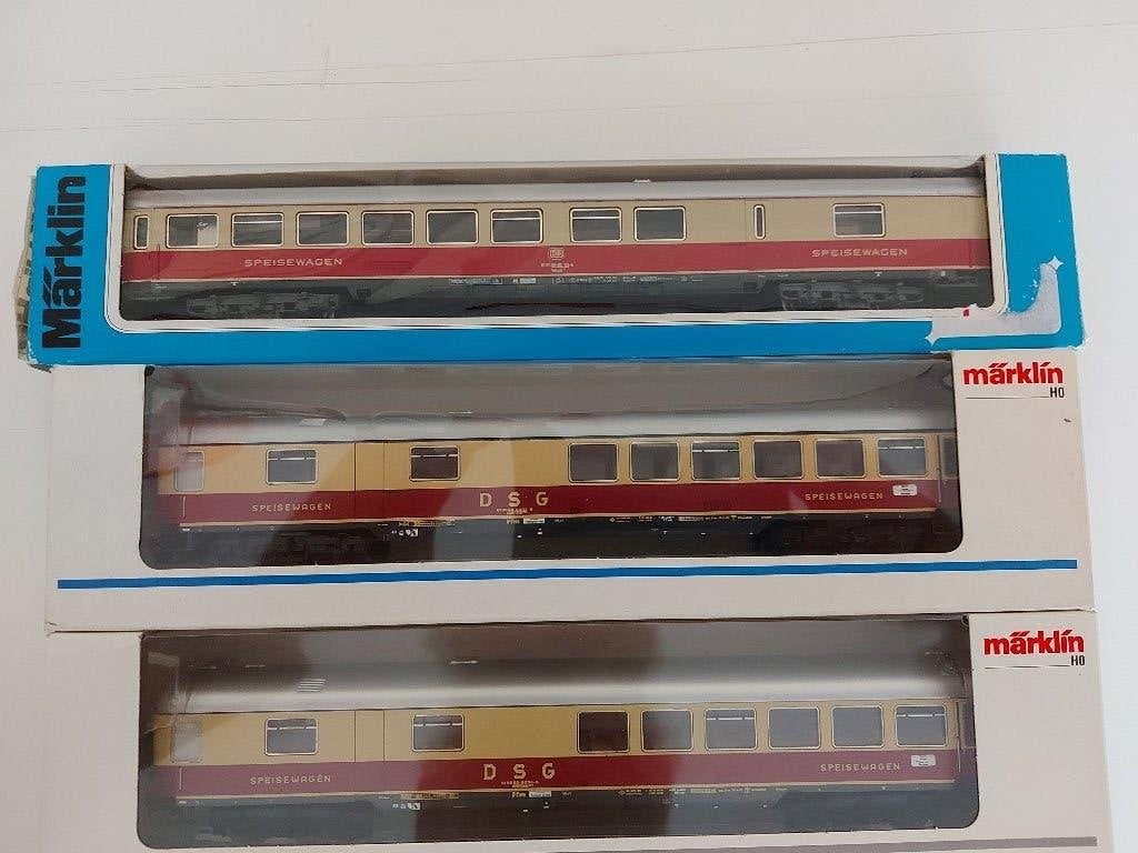 3 Marklin TEE Wagons, Wisselstroom, Ophalen of Verzenden, Märklin, Nieuw