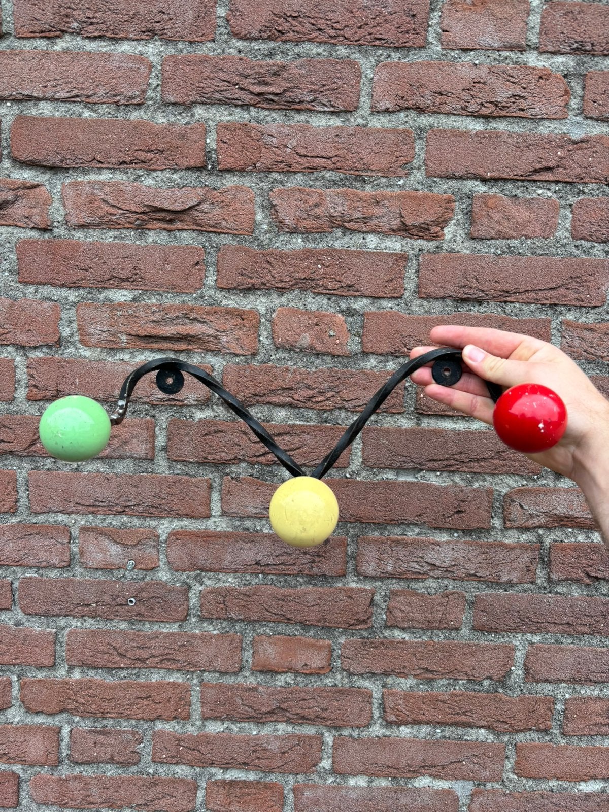 Vintage Atomic kapstok jaren 50/60 smeedijzer Roger Féraud, Huis en Inrichting, Woonaccessoires | Kapstokken, Ophalen of Verzenden