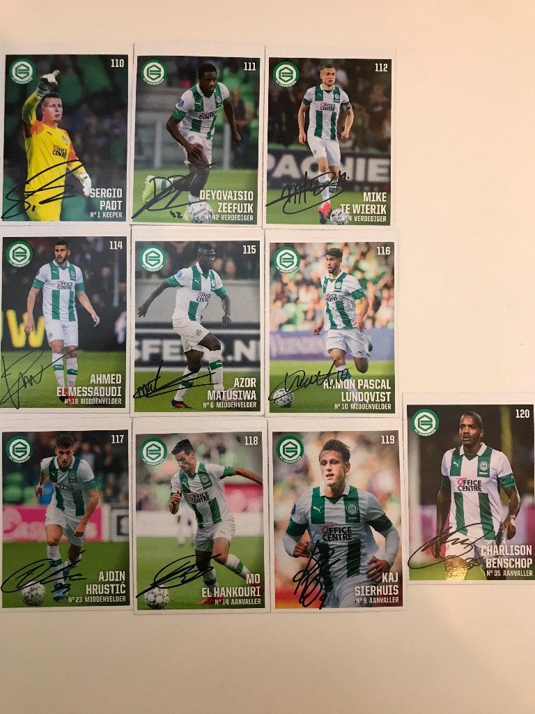 FC Groningen Voetbalplaatjes - Gesigneerd, Ophalen of Verzenden, Zo goed als nieuw, Overige binnenlandse clubs, Spelerskaart