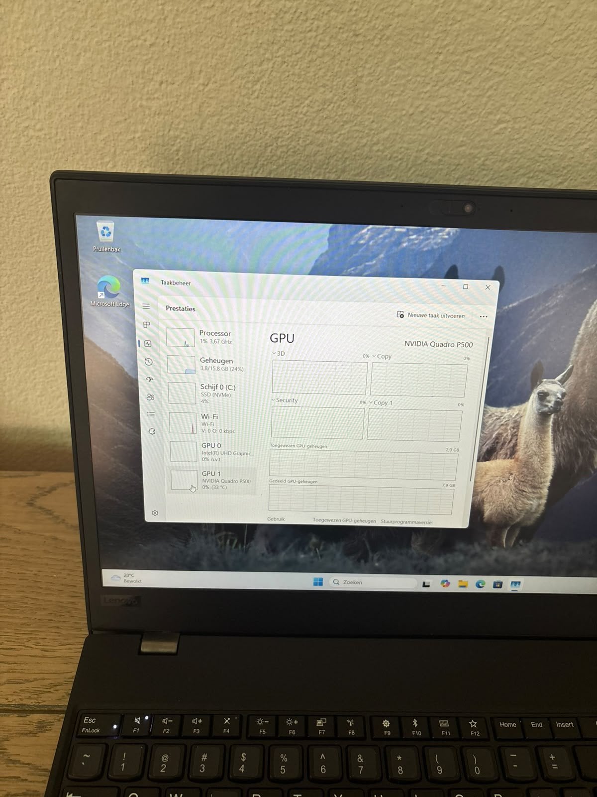 Lenovo ThinkPad P52s | i7 | 16GB | 512GB SSD | Quadro P500, Met videokaart, 2 tot 3 Ghz, Ophalen of Verzenden, Gaming
