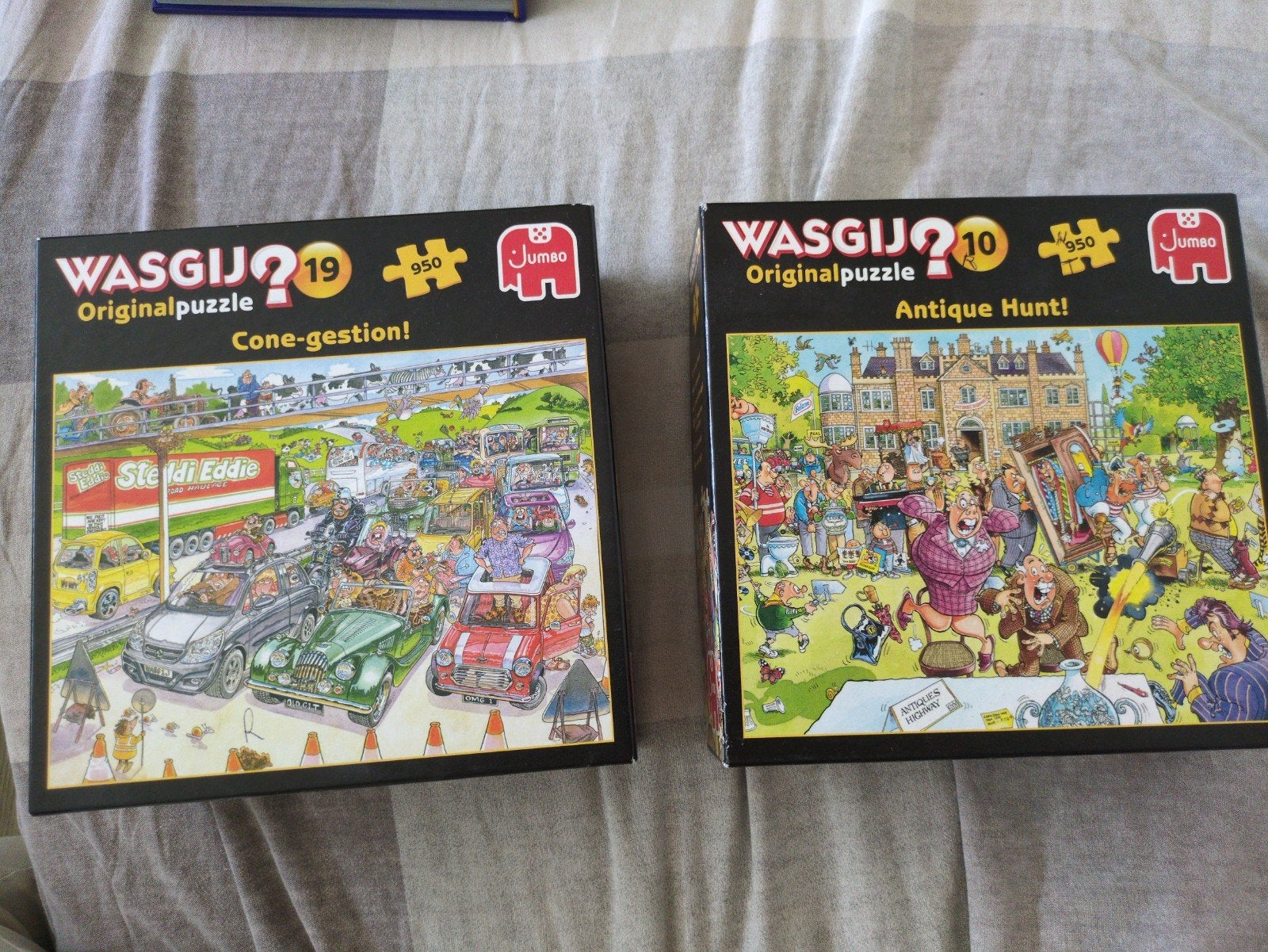 Wasgij puzzels nr 10 en 19, Ophalen of Verzenden, 500 t/m 1500 stukjes, Zo goed als nieuw, Legpuzzel