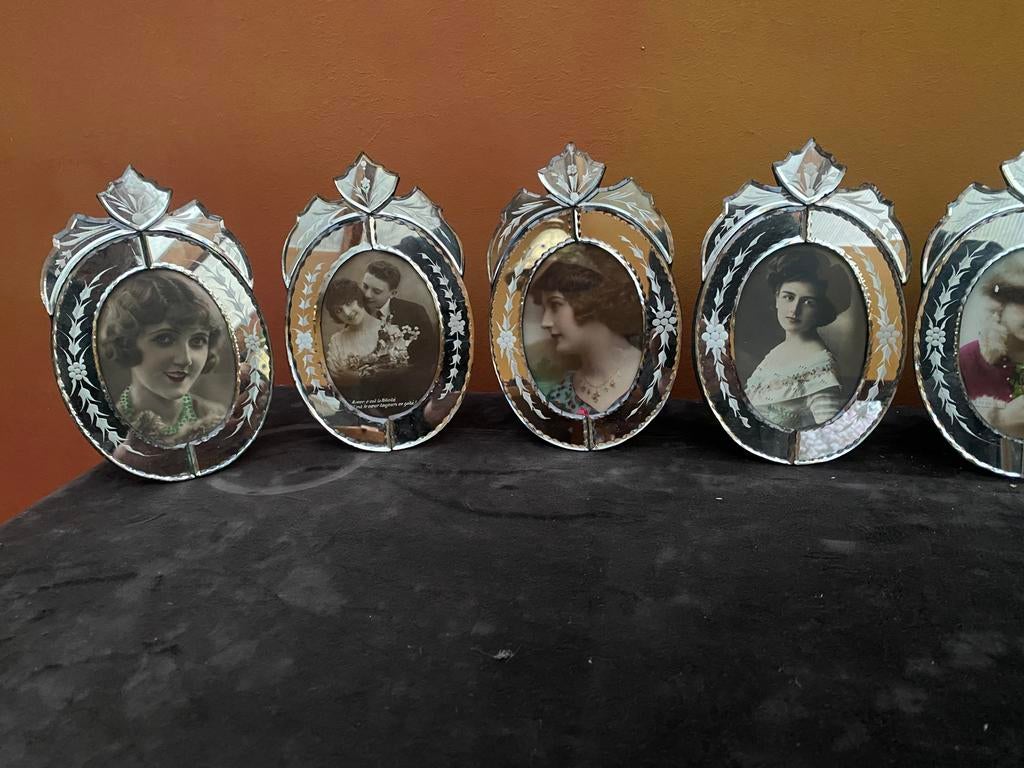 Fotolijstjes Venetiaans glas, Ophalen of Verzenden