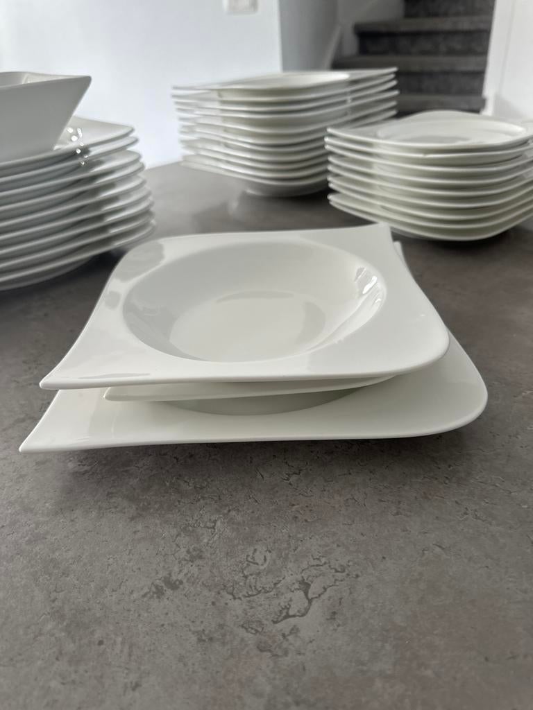 Modern Wit Servies - Vierkante Borden en Schalen sam&squito, Ophalen of Verzenden