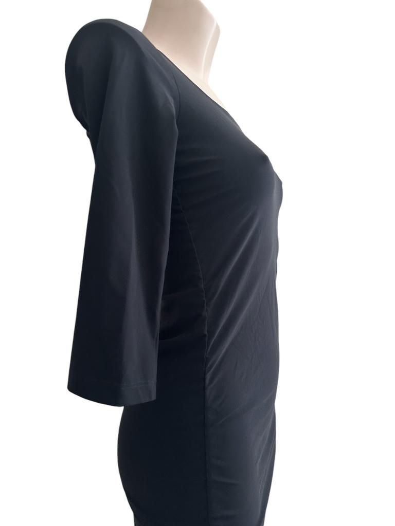 Moq jurk S, Kleding | Dames, Jurken, Zwart, Ophalen of Verzenden, Zo goed als nieuw, Onder de knie