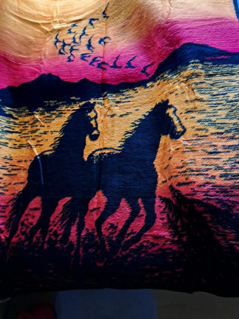 Wollen deken met Paarden opdruk, Ophalen of Verzenden, Nieuw