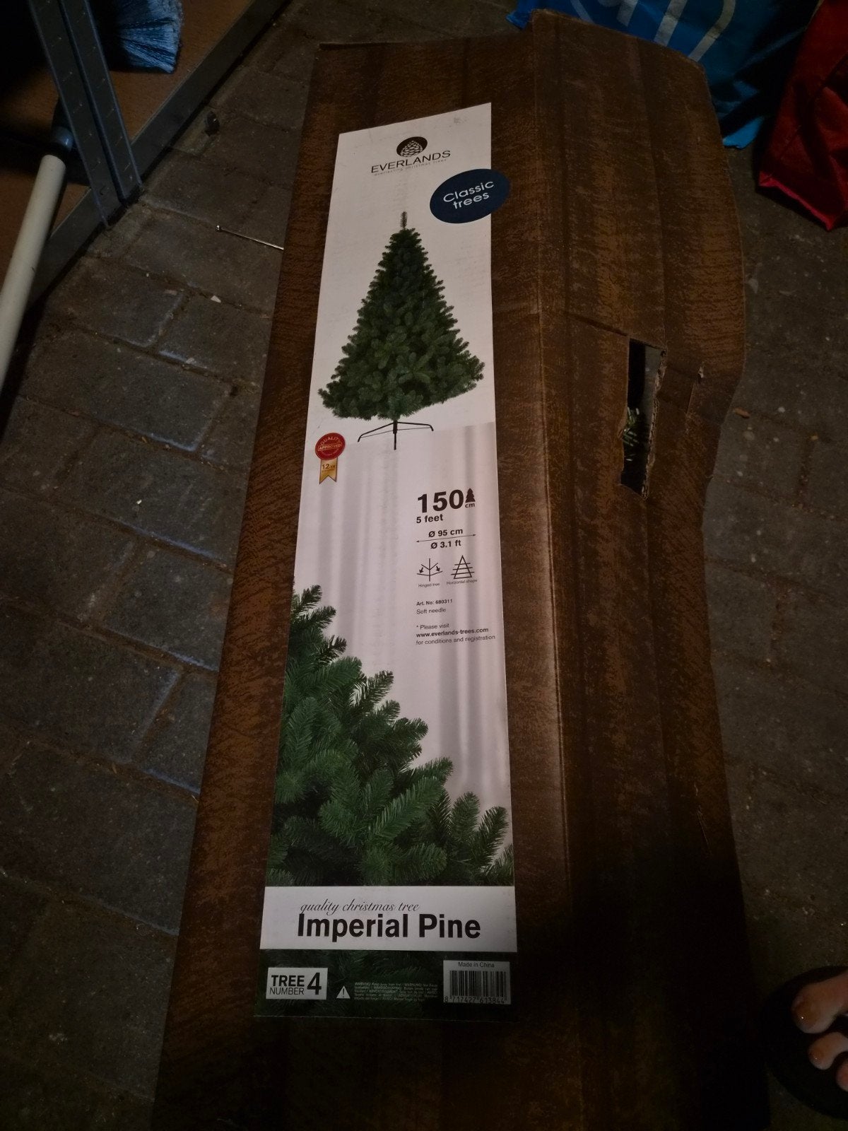 Kunstkerstboom 150 cm, Ophalen, Zo goed als nieuw