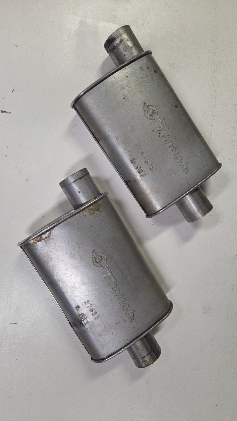 Thrush Hush Super Turbo 3 inch uitlaatdempers, Auto-onderdelen, Ophalen, Gebruikt, Universele onderdelen