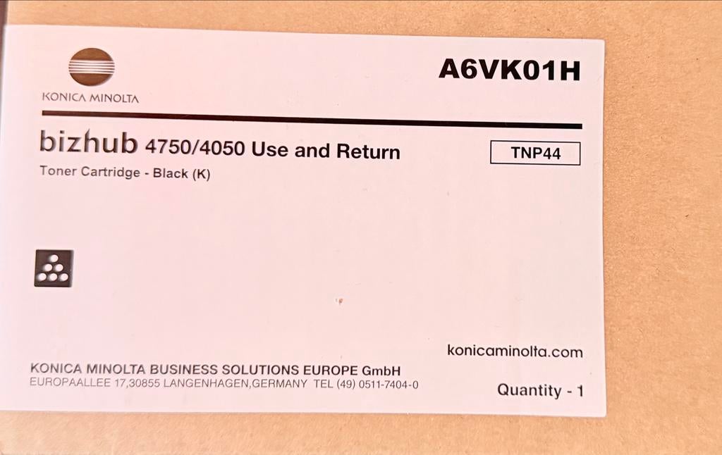 Konica Minolta bizhub 4750/4050 Toner Cartridge Zwart, Ophalen, Nieuw, Laserprinter, Printer