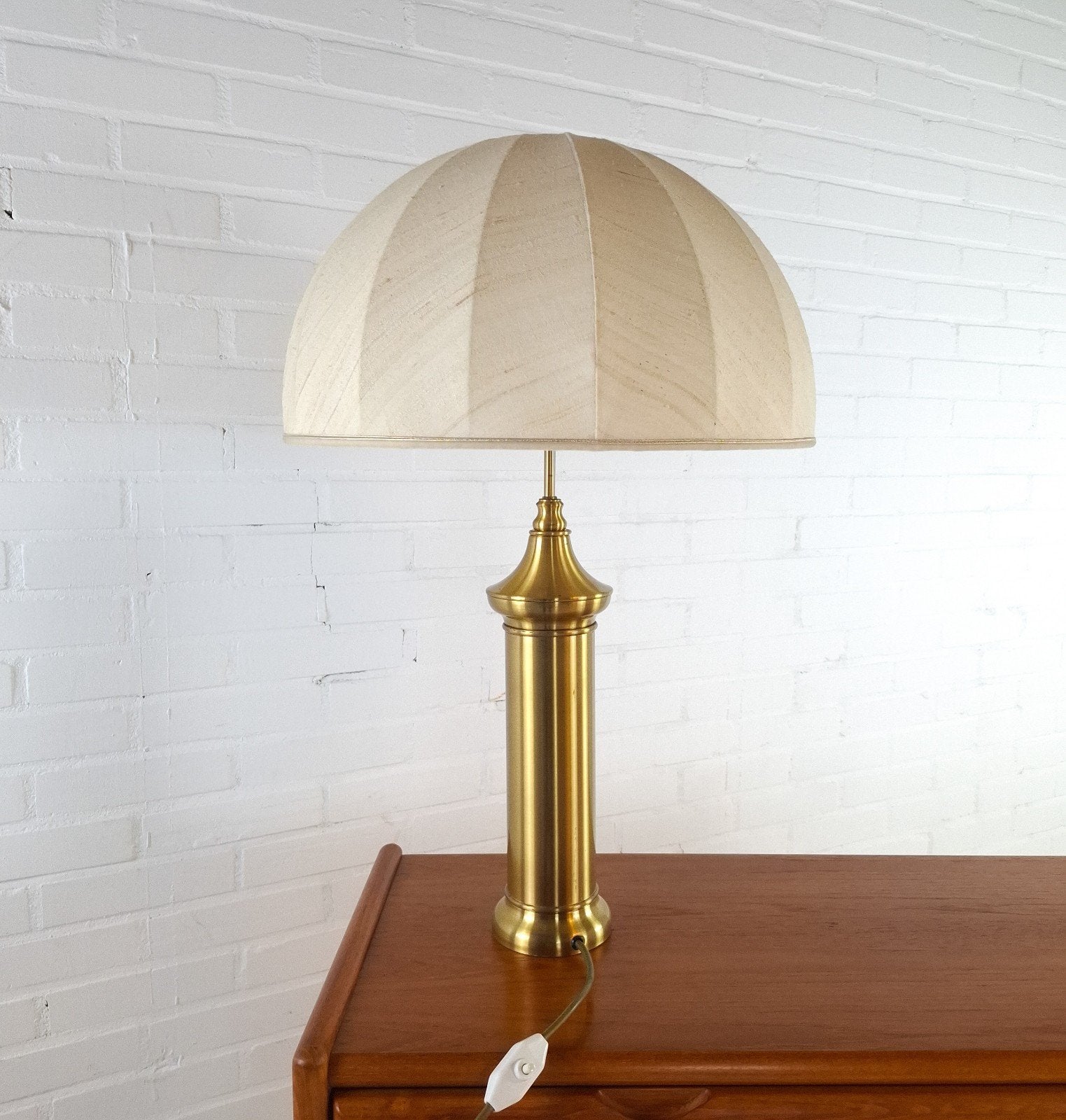 Vintage mushroom messing XL tafellamp mid century modern, Ophalen of Verzenden, X, X, X