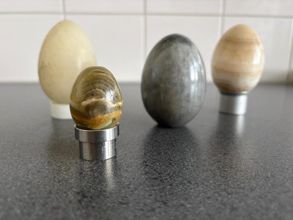 4 natuurstenen sier eieren, Ophalen of Verzenden